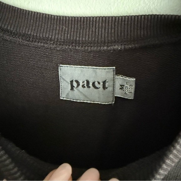 Pact organic cotton crewneck pullover sweatshirt vintage grey size medium - Picture 6 of 6